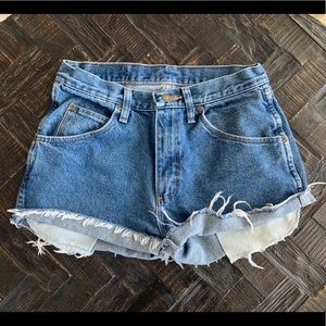 Wrangler Vintage High Waist Denim Shorts